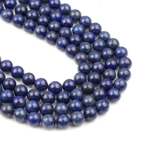 25 Strings Lapis Lazuli Beads Gemstone - Beads Colour: Purple