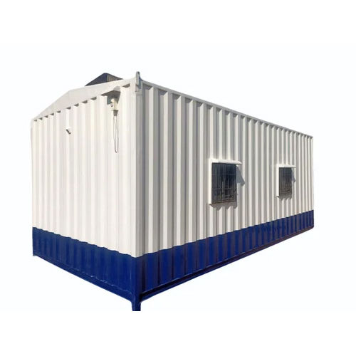 Portable Storage Cabin - Color: White And Blue