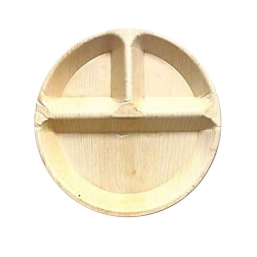 Areca 3 Compartment  Plate