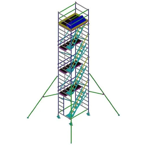 08.30mtr Platform Aluminium Mobile Scaffolding Tower - Material: Aluminum