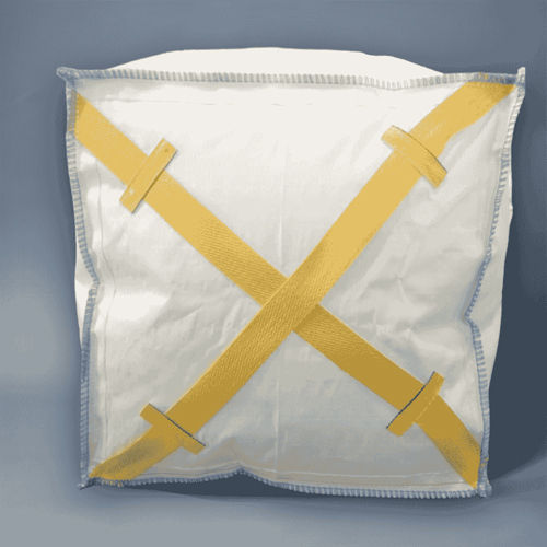 White Plastic Cross Bottom Bags