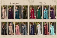 Modern Look Stylish Party Wear Sarees - Color: Various (e.g. Pink Black Green Red Purple Navy Blue White Peach)