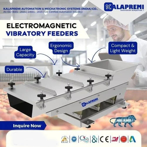 White Electromagnetic Linear Vibratory Feeder