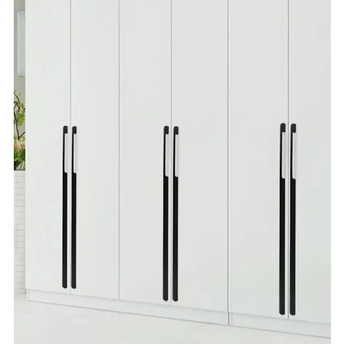 Stainless Steel Wardrobe Black Handle