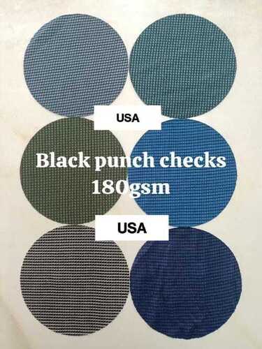 Black Punch Checks Knitted Fabric