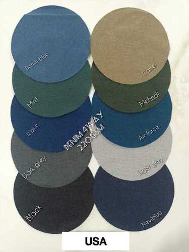 Denim 4 Way Lycra Fabric