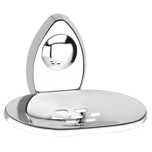 Ss Oval Soap Dish - Color: Silver