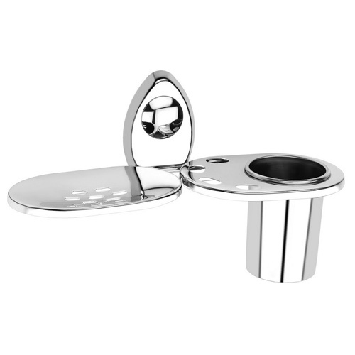 Oval Soap Dish With Tumbler Holder