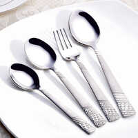 Imperial Silver Cutlery Set - Stainless Steel, Customized Size | Polished Finish, Includes Fruit Fork, Master Spoon, And More