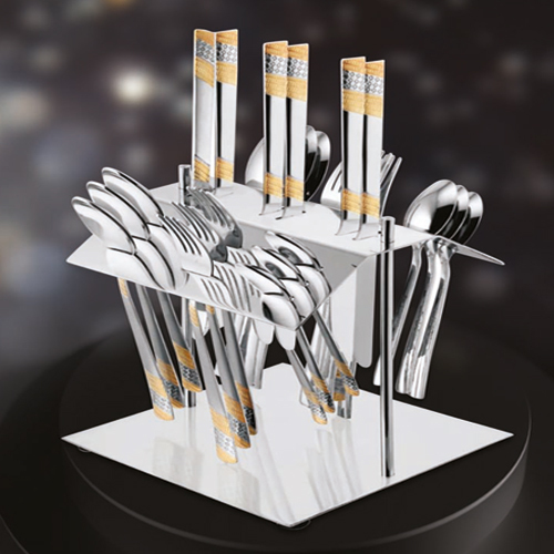 24 Pcs Imperial Gold Cutlery Stand