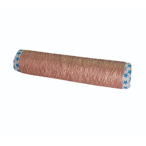 Light In Weight Peach Polyester Zari Dyed Thread