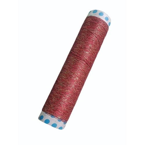 Red Polyester Zari Dyed Thread - Color: Different Available