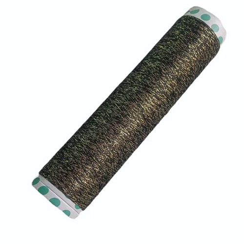 Black Polyester Zari Dyed Thread - 100% Polyester | Lightweight Fancy Yarn in Various Colors