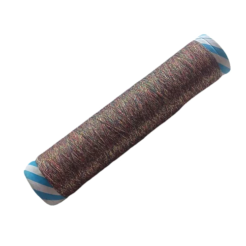 Brown Polyester Zari Dyed Thread