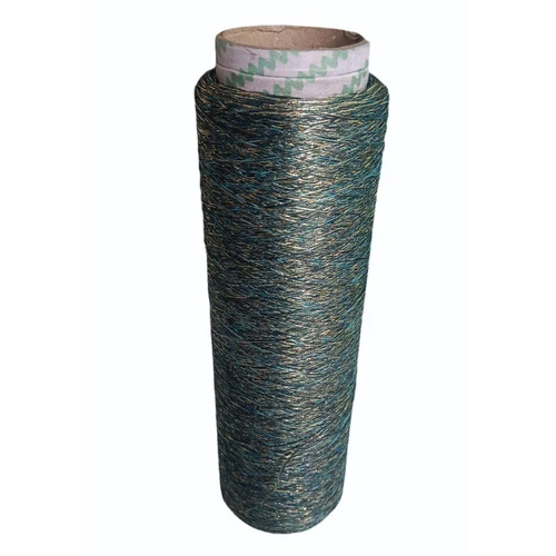 Black Polyester Zari Dyed Thread - 100% Light Weight Fancy Yarn, Different Available Colors - Plain Style