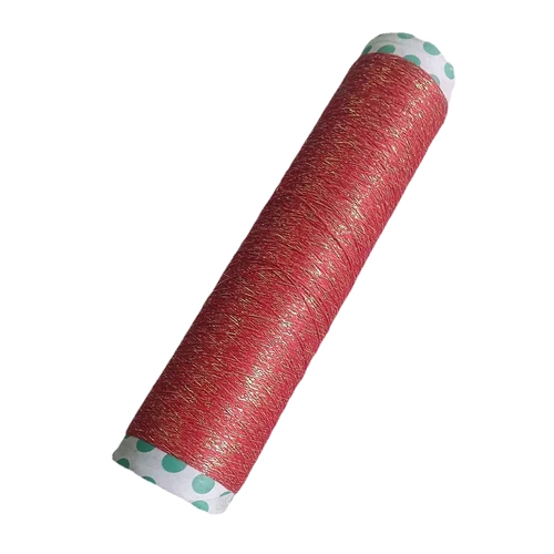 Light In Weight 300 D Red Polyester Zari Dyed Thread