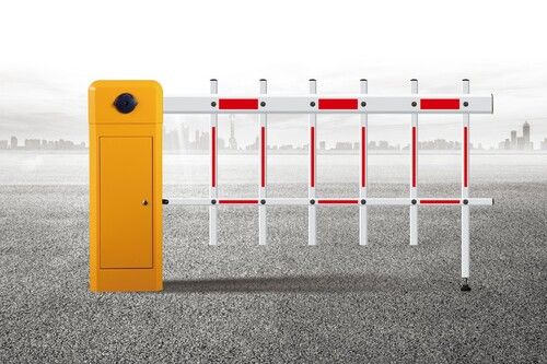 Automatic Road Barrier - Durable Metal Structure | Manual Release for Power Failure, Integrated with Parking Systems, Radio Frequency Remote Control, Safety Limit Switch, Optional LED Boom Light and Vehicle Loop Detector