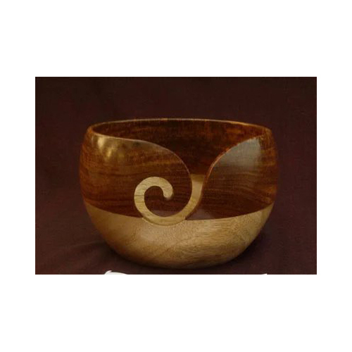 Mango Sheesham 2 Tone Wood Yarn Bowl