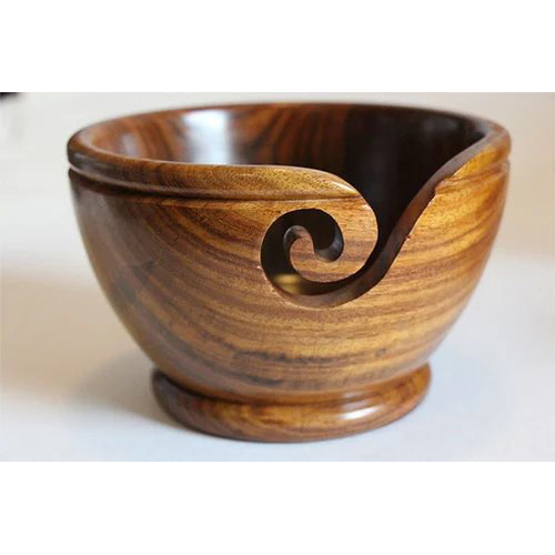 Wood Yarn Bowl - SheeshamRosewood