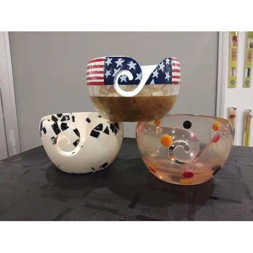 Wooden & Resin Yarn Bowls