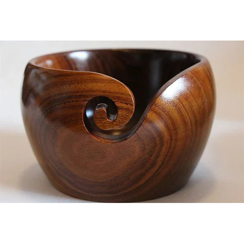 Yarn Bowl Holder In Sheesham Wood