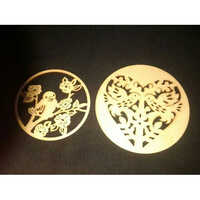 Acrylic Christmas Hangings - Round 8 Inch, Golden Acrylic | Durable Design Perfect For Elegant Holiday Decorations