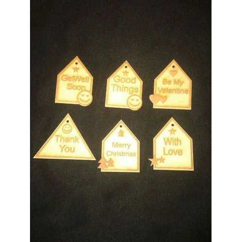 MDF Decorative Tags - 3 Inch | Elegant Design, Versatile for DIY Projects, Customizable
