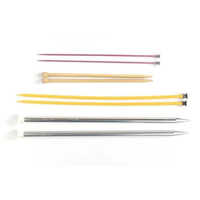 Circular Knitting Needles - Metal, Wood, Plastic | 8 Needles In Varied Lengths & Multiple Sizes, Silver Pointed Tips For Versatile Circular Knitting Projects