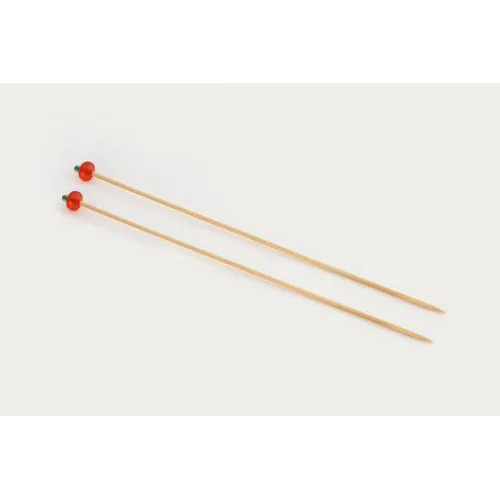 Bamboo Knitting Needles with Acrylic Beads