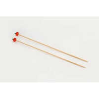 Bamboo Knitting Needles With Acrylic Beads