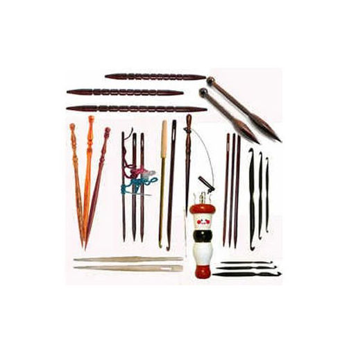 Brown Wooden Handicraft Sewing Tools