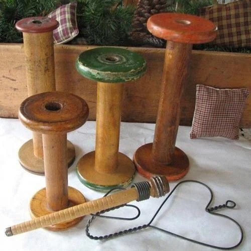 Wooden Spools - Color: Brown