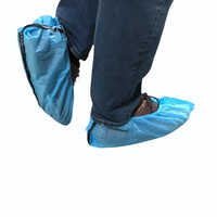 Esd Shoe Cover - Non Woven, Standard Size, Blue | Conductive And Disposable For Cleanroom & Electronics Applications