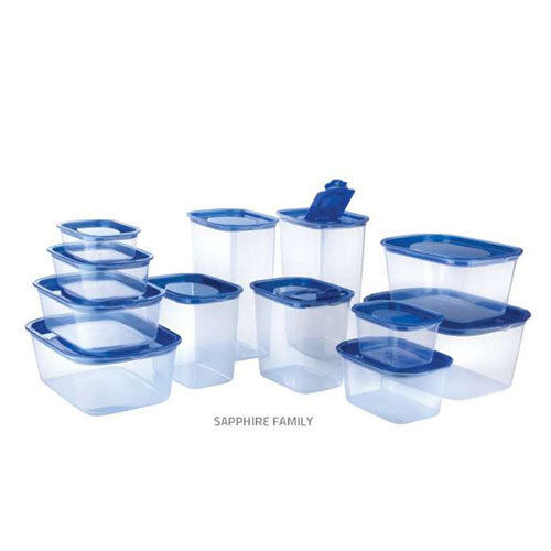 Transparent Sapphire Family Plastic Container