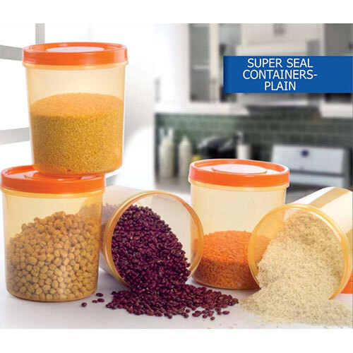 Super Seal Container Plain  Set of 4 Pcs
