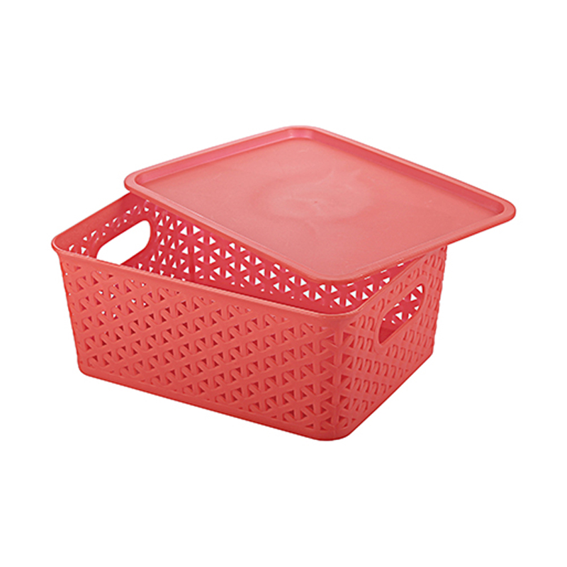 Small Plastic Storage Basket With Lid