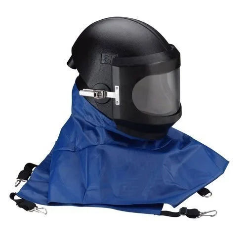 Black Safety Abrasive Blasting Helmet