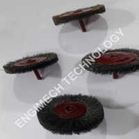Spindle Mounted Wheel Brush - Color: Black