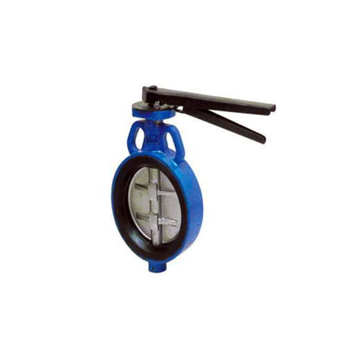 Blue Industrial Butterfly Valve