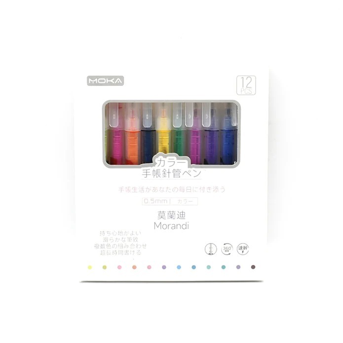 12 COLOR ROLLING BALL PENS 17579