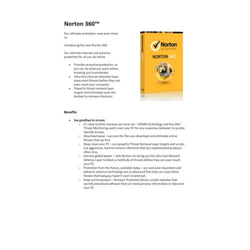 Norton Antivirus Software