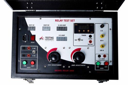 Secondary Injection Test Set - Copper Material, 0-100A Output Range | Digital & Analog Display, Wheel Based for Easy Mobility, Compact Wooden Box Packaging