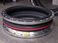 Flexible Bellows - 12 Inch Rubber, Black Color | 150 PSI Pressure Rating, -40 to 180Â°C Operating Temperature, ANSI B16.5 Flange Type