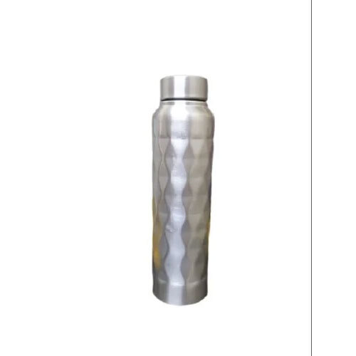 Silver Stainless Steel Dimond Water Bottle 1000 Ml