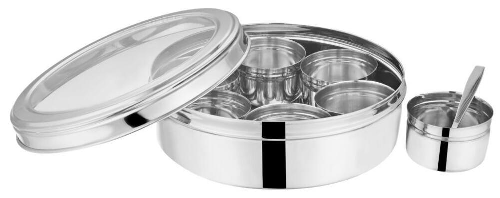 Stainless Steel see Threw Spice Box
