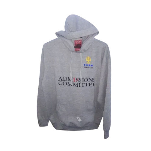 Non Toxic Cotton Mens Grey Hoodie