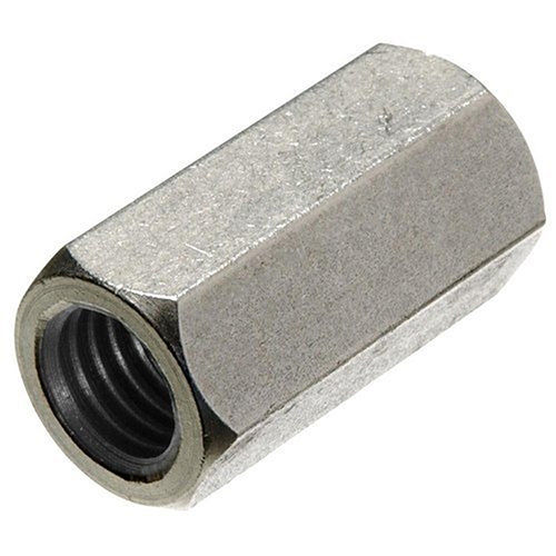 Stainless Steel Hex Coupling Nuts - Color: Silver