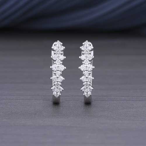 0.52Ct Genuine Lab Grown Diamond Stud Earrings In 14K White Gold Def / Vvs-Vs/Hpht Ecer00088