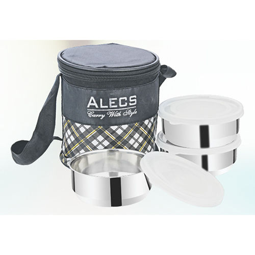 ALECS 3 Pouch Lunch Box With Airtight Lid