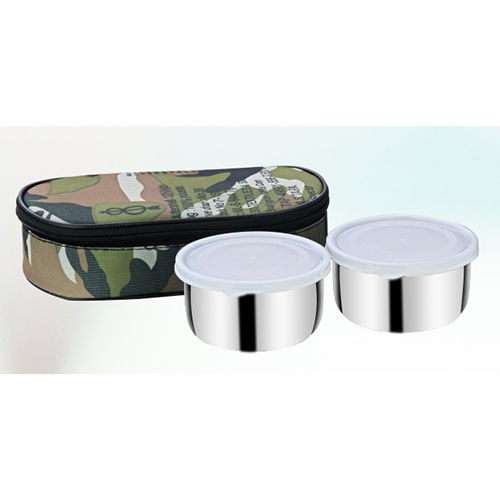 Different Available Foji 2 Pouch Lunch Box With Airtight Lid